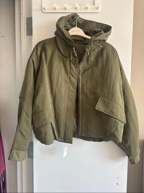 GAP Olive Green Utility Hooded Jacket